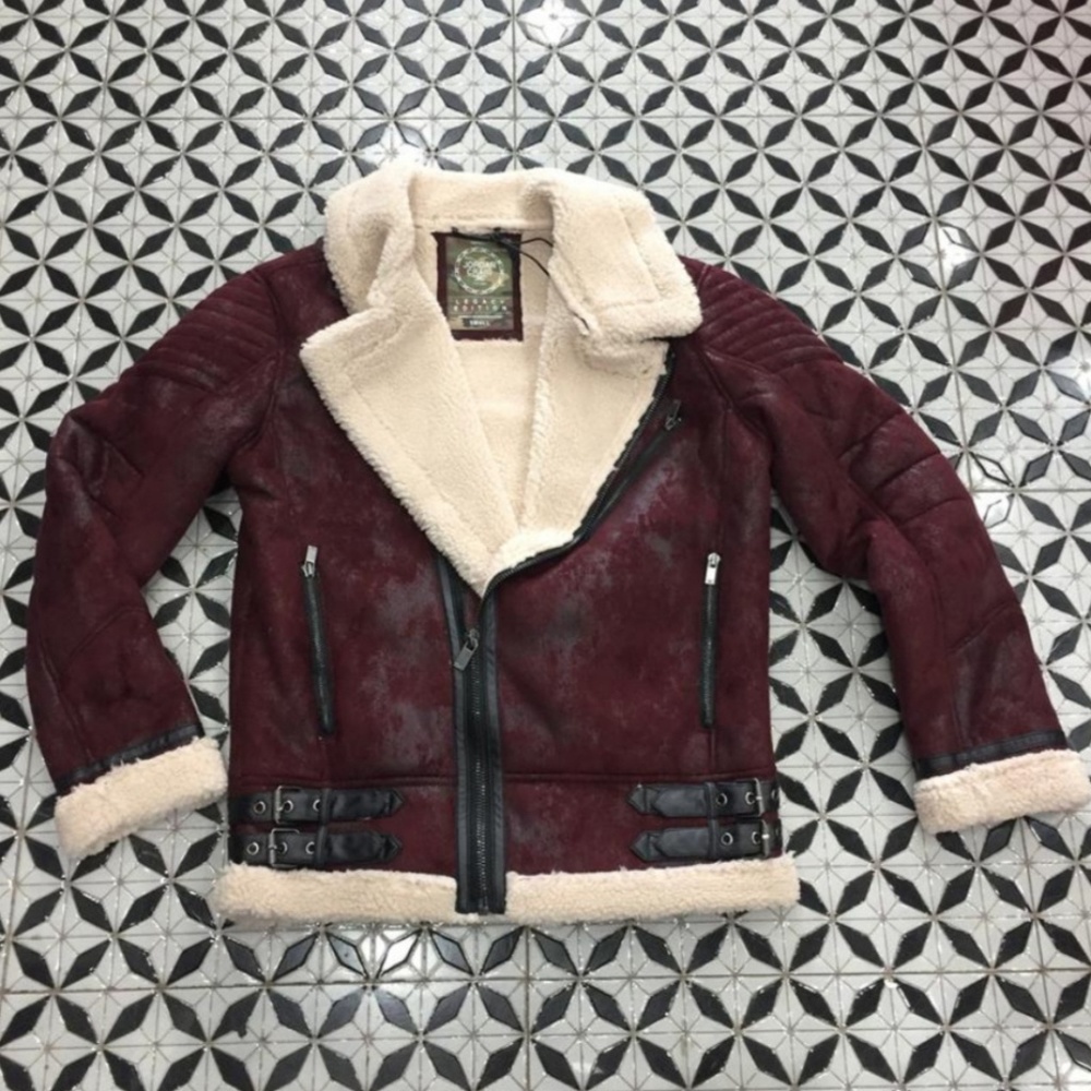 NWT Jordan Craig Double Collar Sherpa Coat Large